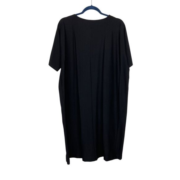Eileen Fisher Round Neck Dress in Washable Stretch Crepe NWT - Picture 5 of 10